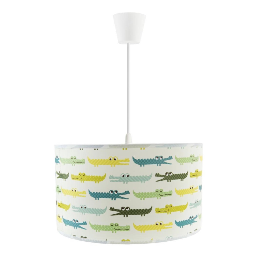 Children's chandelier on a string CROCODILES 1xE27/60W/230V