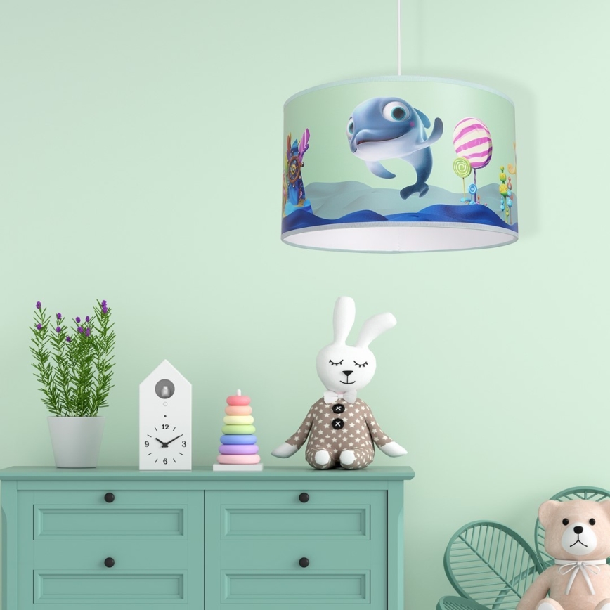 Children's chandelier on a string DOLPHIN 1xE27/60W/230V