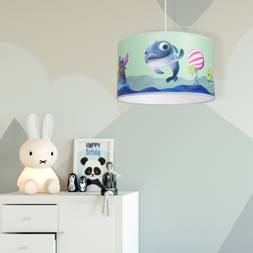 Children's chandelier on a string DOLPHIN 1xE27/60W/230V