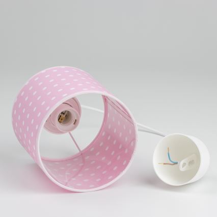 Children's chandelier on a string DOTS 1xE27/15W/230V d. 15 cm pink
