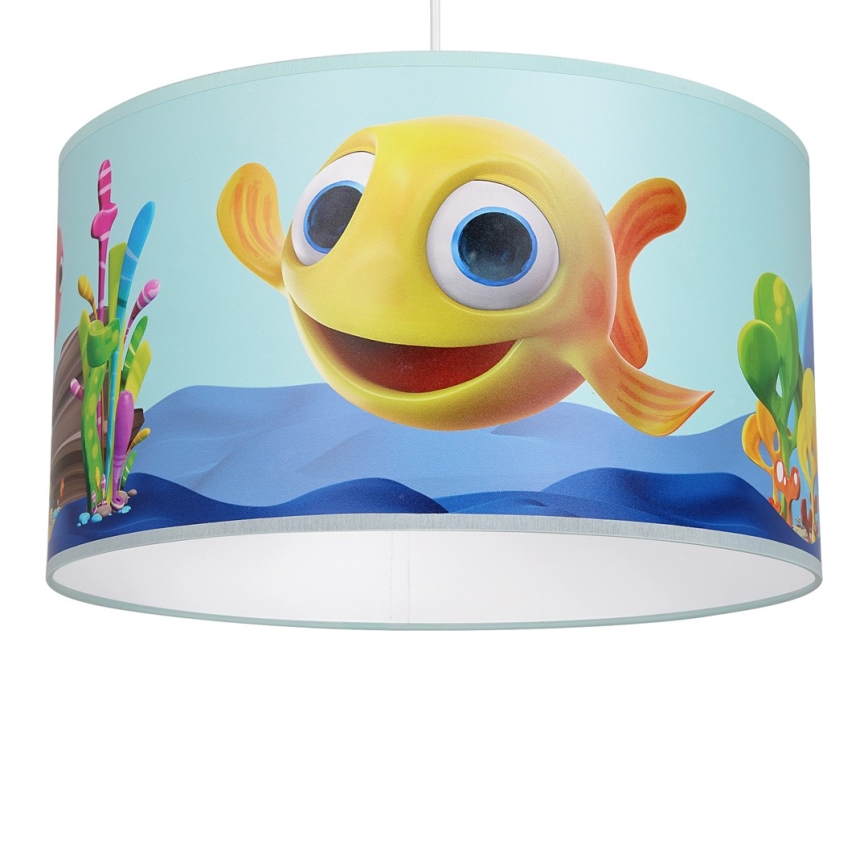Children's chandelier on a string FISH 1xE27/60W/230V