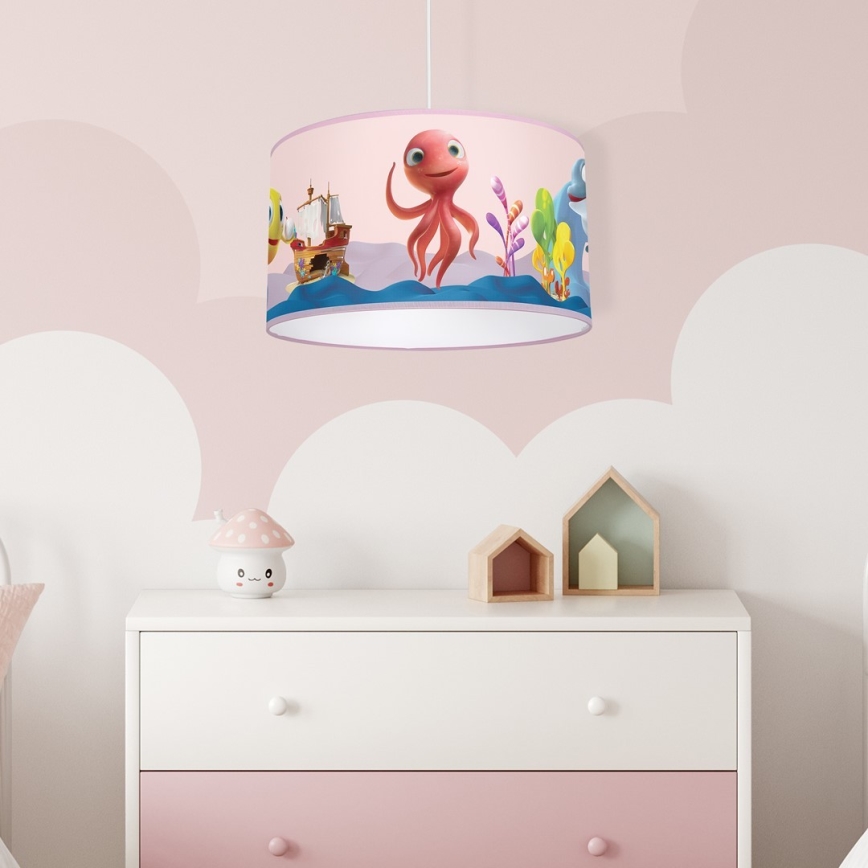 Children's chandelier on a string OCTOPUS 1xE27/60W/230V