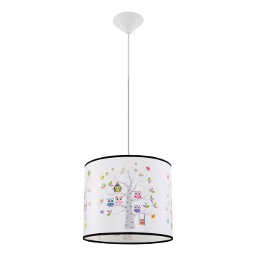 Children's chandelier on a string OWLS 1xE27/15W/230V d. 30 cm owls