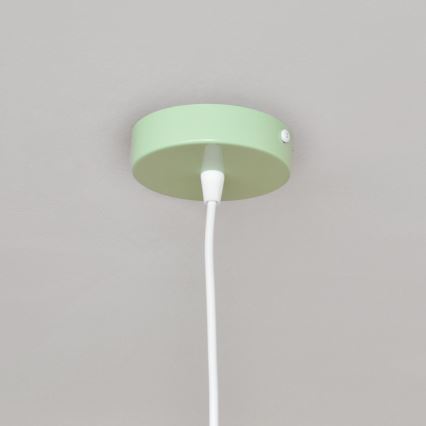 Children's chandelier on a string STARS 1xE27/15W/230V green/white