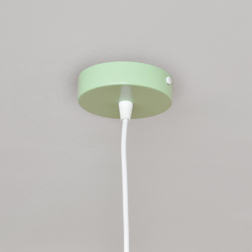Children's chandelier on a string STARS 1xE27/15W/230V green/white