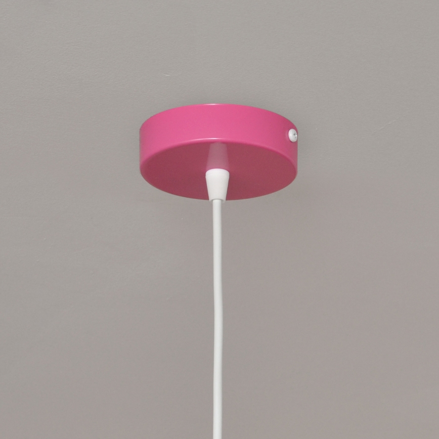 Children's chandelier on a string STARS 1xE27/15W/230V pink/white