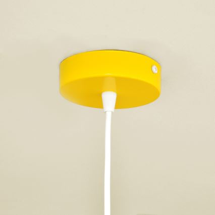 Children's chandelier on a string STARS 1xE27/15W/230V yellow/white