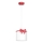 Children's chandelier on a string SWEET 1xE27/15W/230V white/red/bow