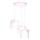 Children's chandelier on a string SWEET 3xE27/15W/230V white/pink/butterfly