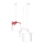 Children's chandelier on a string SWEET 3xE27/15W/230V white/pink/red/bow