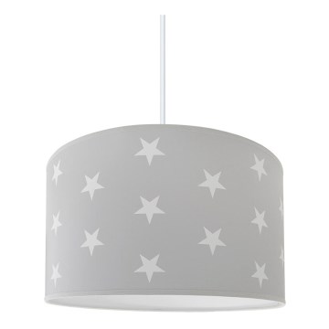 Children's Chandelier STARS GREY 1×E27/60W/230V