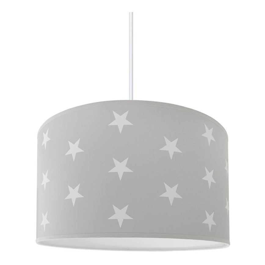 Children's Chandelier STARS GREY 1×E27/60W/230V