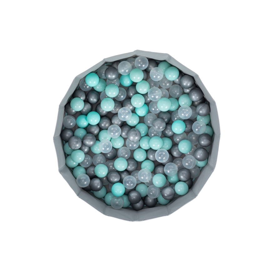 Children's dry pool with balls d. 80 cm blue/grey