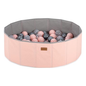 Children's dry pool with balls d. 80 cm pink/grey