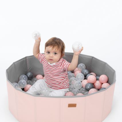 Children's dry pool with balls d. 80 cm pink/grey