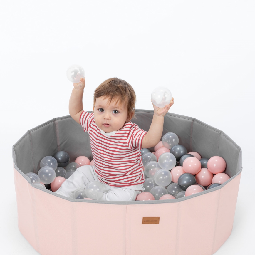 Children's dry pool with balls d. 80 cm pink/grey