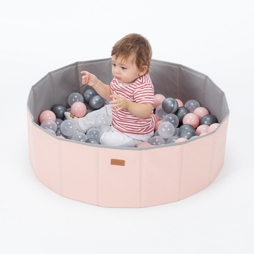 Children's dry pool with balls d. 80 cm pink/grey