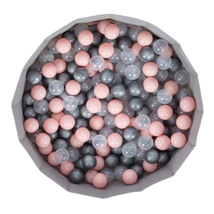 Children's dry pool with balls d. 80 cm pink/grey