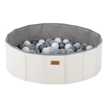 Children's dry pool with balls d. 80 cm white/grey