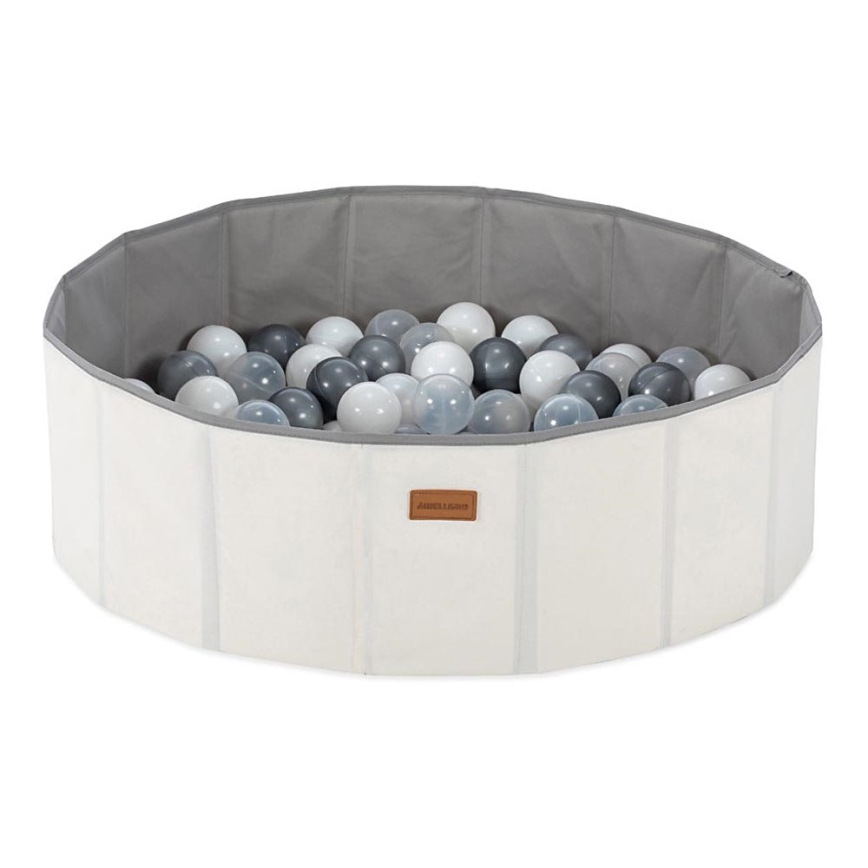 Children's dry pool with balls d. 80 cm white/grey