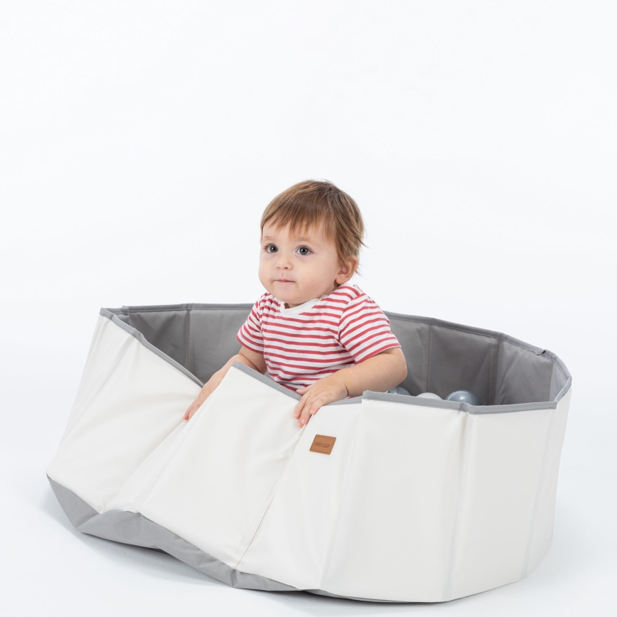 Children's dry pool with balls d. 80 cm white/grey