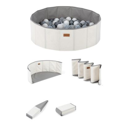 Children's dry pool with balls d. 80 cm white/grey