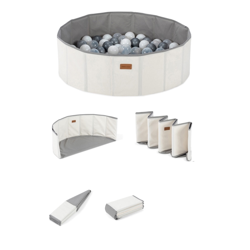Children's dry pool with balls d. 80 cm white/grey
