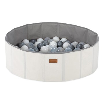 Children's dry pool with balls d. 80 cm white/grey