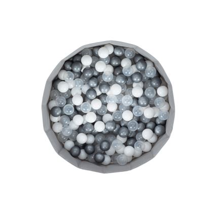 Children's dry pool with balls d. 80 cm white/grey