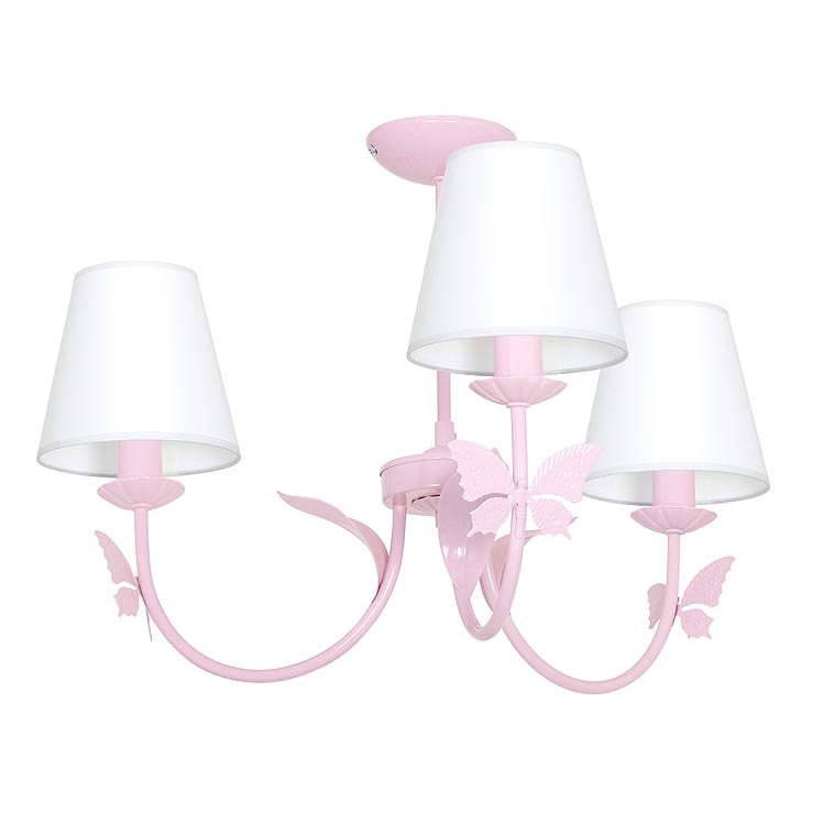 Children's light BUTTERFLY 3xE14/60W pink