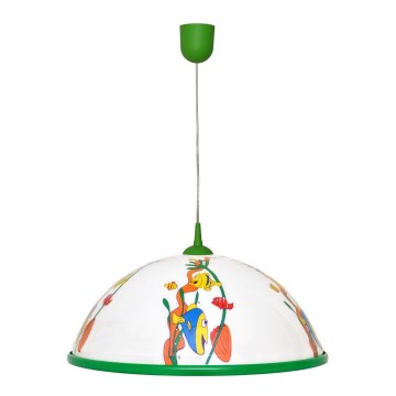 Children's pendant chandelier on a string FISH 1x27/15W/230V