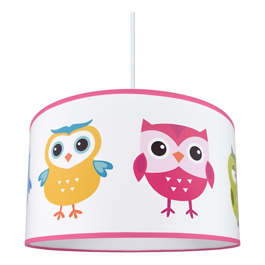 Children's pendant chandelier on a string OWLS 1xE27/60W/230V