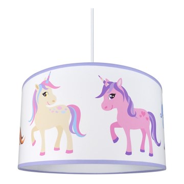 Children's pendant chandelier on a string PONY/UNICORN  1xE27/60W/230V