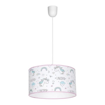 Children's pendant chandelier on a string UNICORN 1xE27/60W/230V