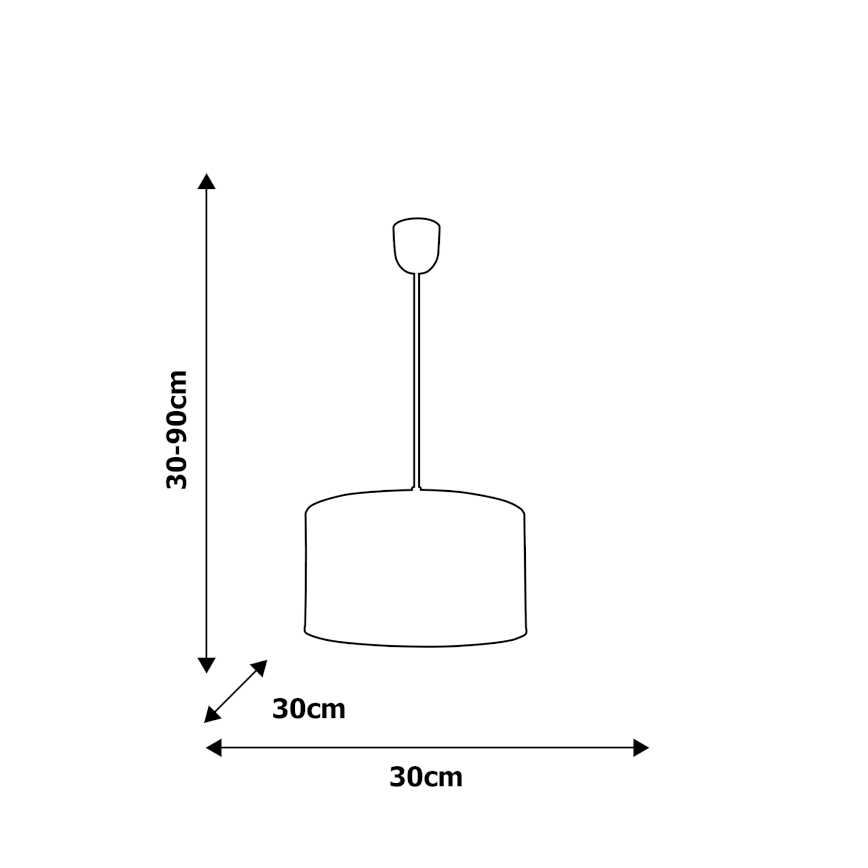 Children's pendant chandelier on a string UNICORN 1xE27/60W/230V