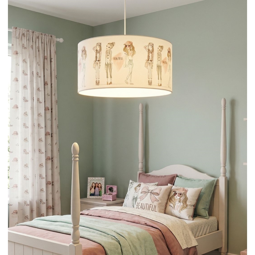 Children's pendant lamp GIRLS VIBES 1x E27/60W/230V, Ø 40 cm, for girls