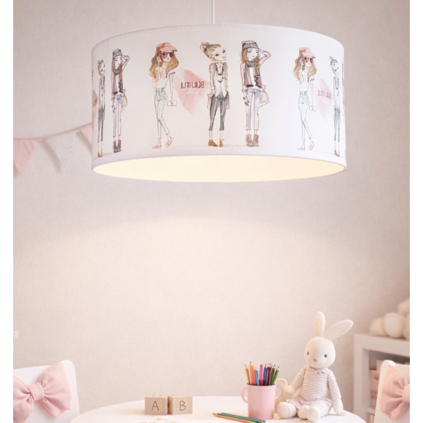 Children's pendant lamp GIRLS VIBES 1x E27/60W/230V, Ø 40 cm, for girls