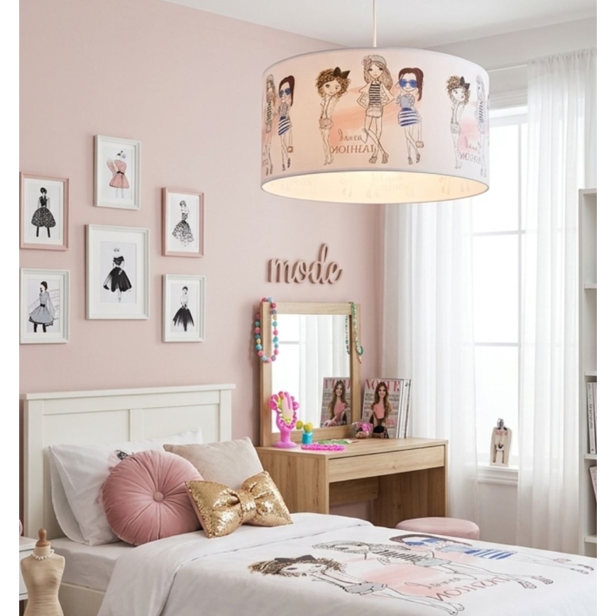Children's pendant lamp GIRLS VIBES 1xE27/60W/230V Ø 40 cm for girls