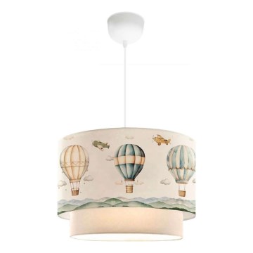 Children's Pendant Light CANDY 1xE27/40W/230V White/Multicolored