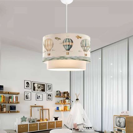 Children's Pendant Light CANDY 1xE27/40W/230V White/Multicolored
