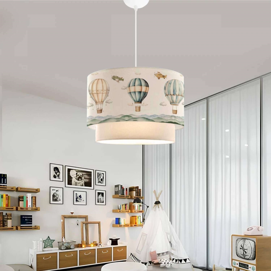 Children's Pendant Light CANDY 1xE27/40W/230V White/Multicolored