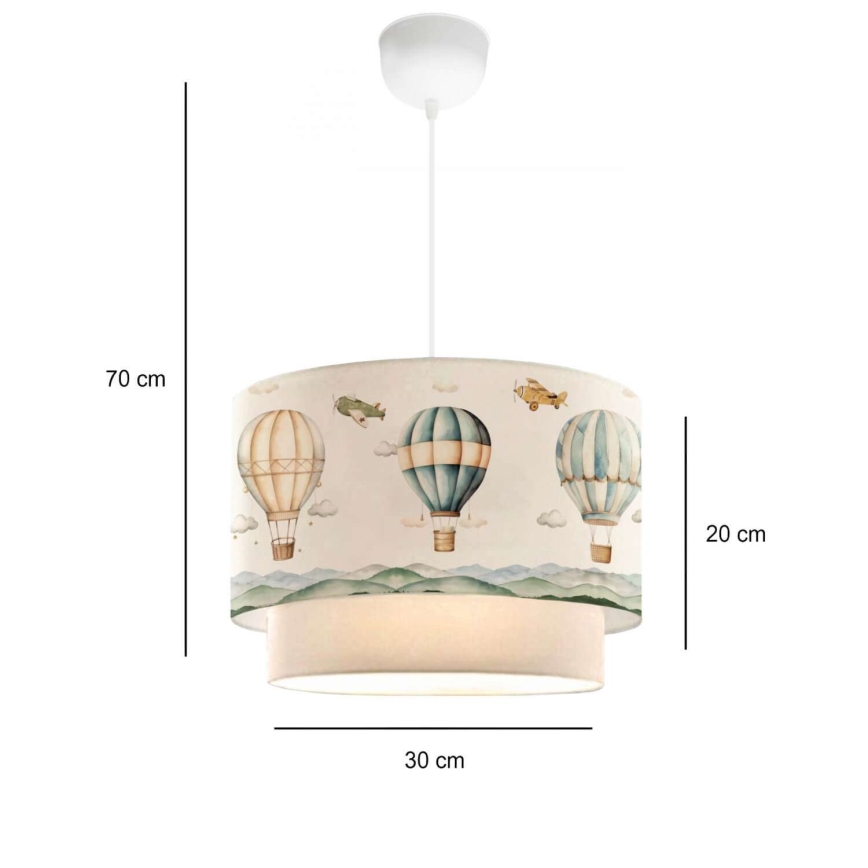 Children's Pendant Light CANDY 1xE27/40W/230V White/Multicolored