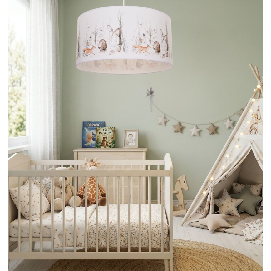 Children's pendant light KIDS ROOM 1x E27/60W/230V Ø 40 cm – animal motif