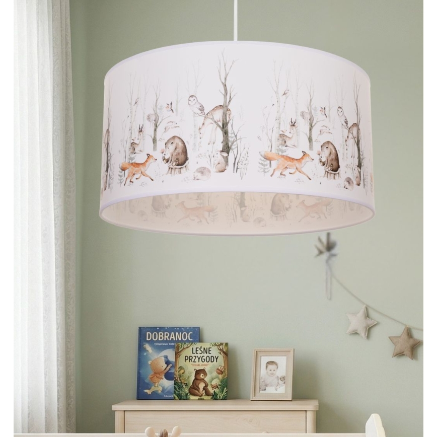 Children's pendant light KIDS ROOM 1x E27/60W/230V Ø 40 cm – animal motif
