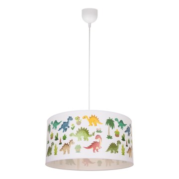 Children's pendant light KIDS ROOM 1xE27/60W/230V Ø 40 cm Dinosaur