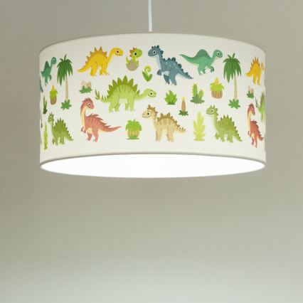 Children's pendant light KIDS ROOM 1xE27/60W/230V Ø 40 cm Dinosaur