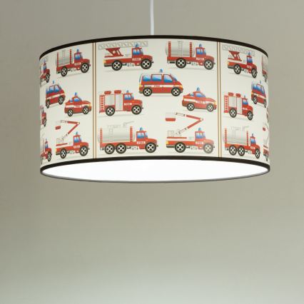 Children's pendant light KIDS ROOM 1xE27/60W/230V Ø 40 cm Firefighters