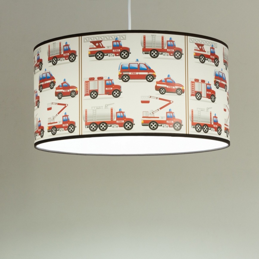 Children's pendant light KIDS ROOM 1xE27/60W/230V Ø 40 cm Firefighters