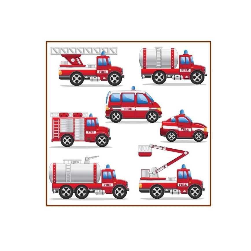 Children's pendant light KIDS ROOM 1xE27/60W/230V Ø 40 cm Firefighters