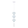 Children's pendant light on cord HETS 1xE27/20W/230V blue/white